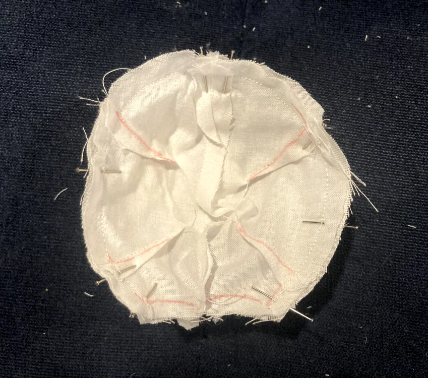 Sew the head back to the head front