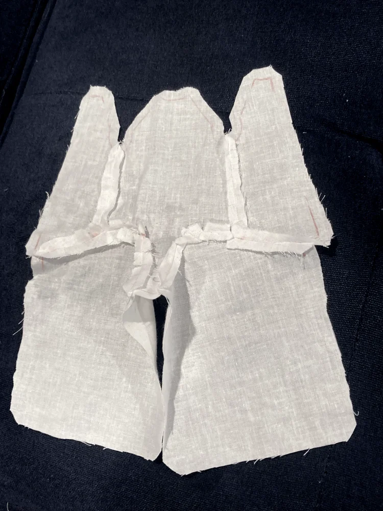 Leg seam finished