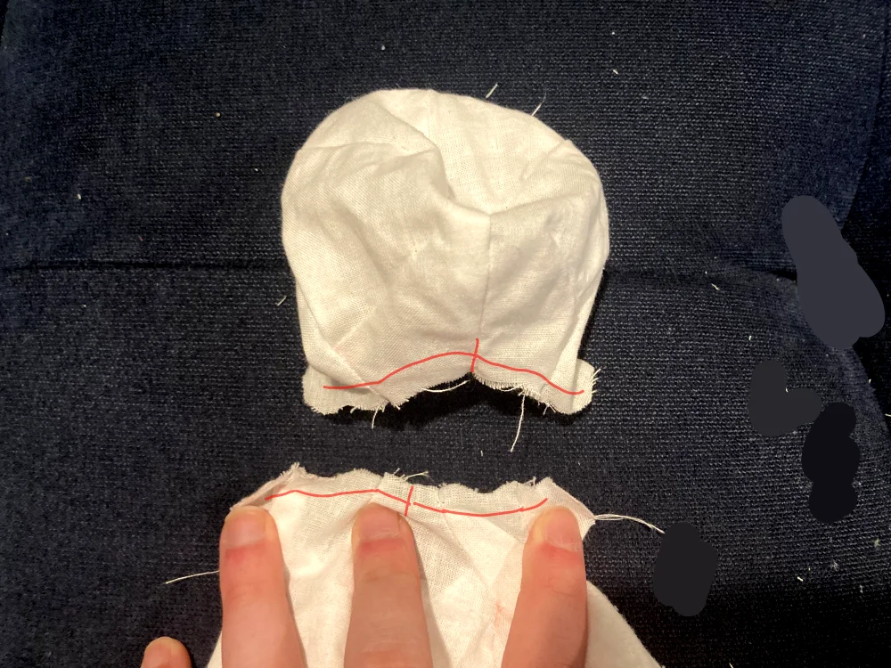 Sew the neck seam